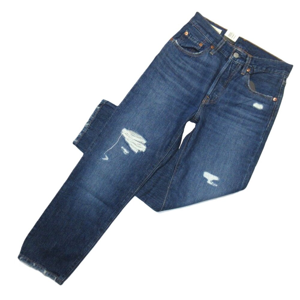 NWT Levi's 501 Original in Market Grammar Destroyed High Rise Straight Jeans 25 - Picture 4 of 10